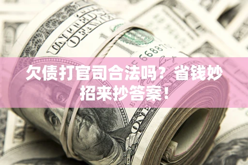 武汉欠债打官司合法吗？省钱妙招来抄答案！