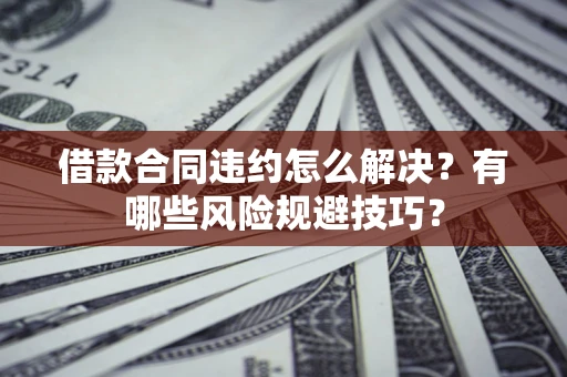 武汉借款合同违约怎么解决？有哪些风险规避技巧？